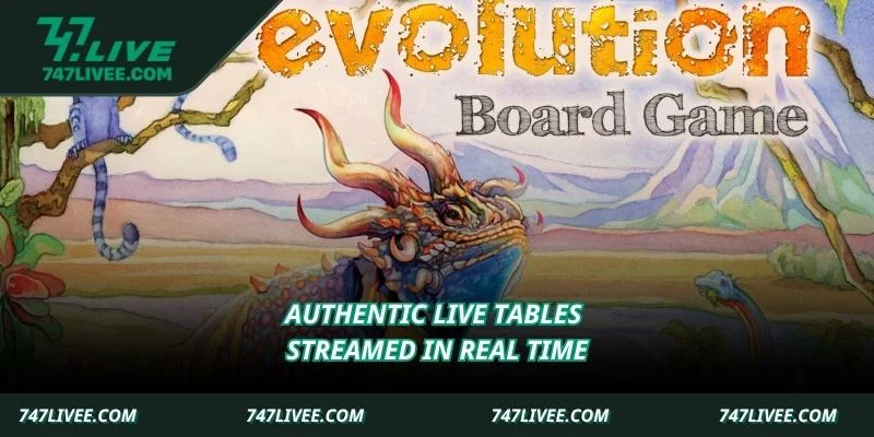 Authentic live tables streamed in real time